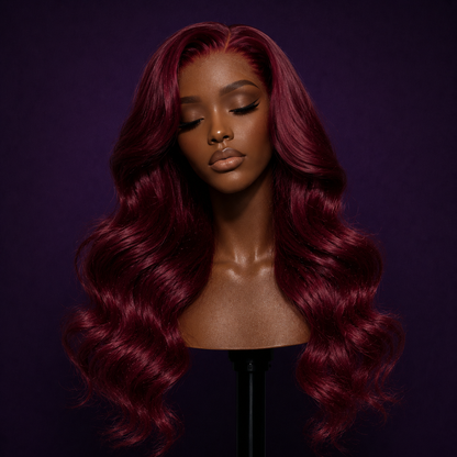 Glueless Burgundy Frontal