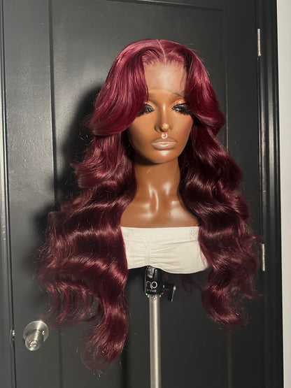 Glueless Burgundy Frontal