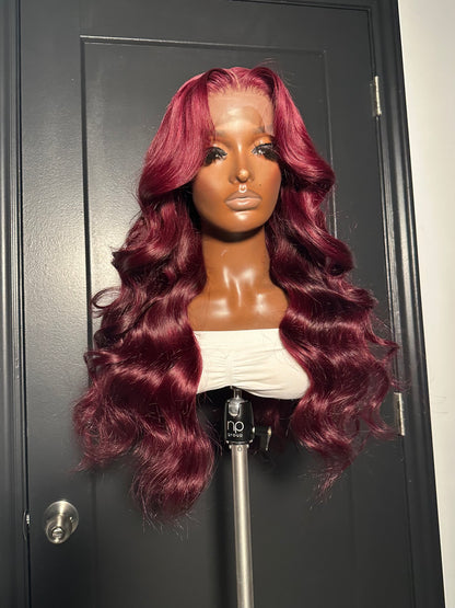 Glueless Burgundy Frontal