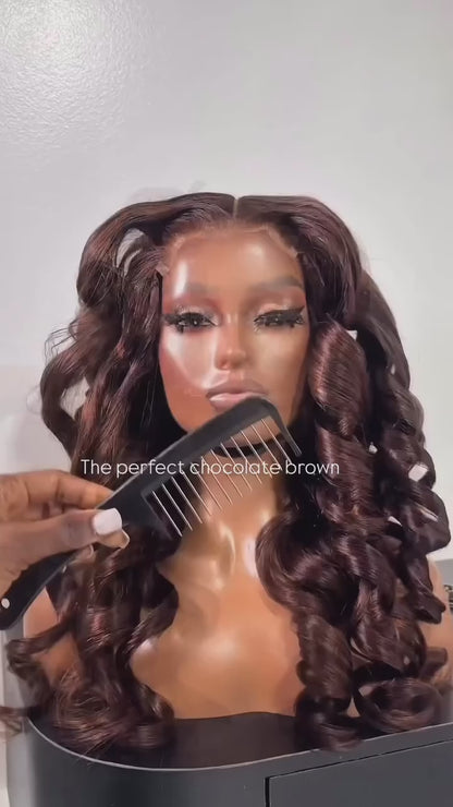 Glueless Chocolate Brown Frontal Unit
